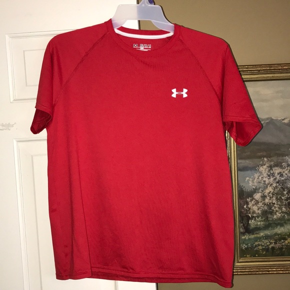 Men’s Red Under Armour Performance Tee - Picture 1 of 3